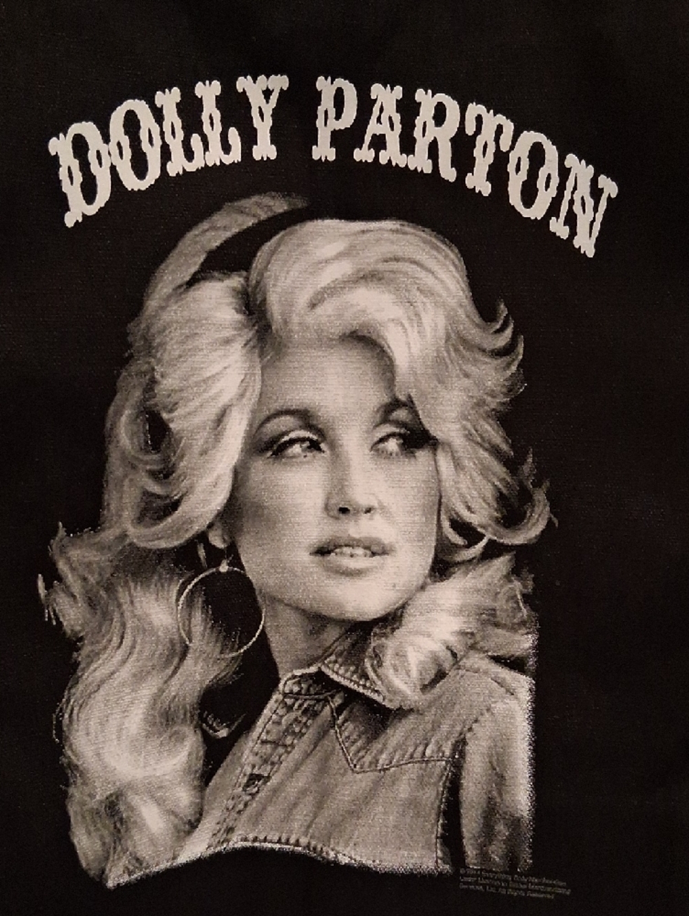 Dolly Parton Graphic Tote Bag Black Bag NEW - Picture 3 of 3